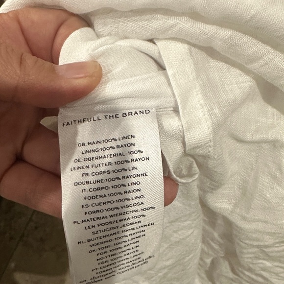 Faithfull the Brand Ivory Gathered Dress - Picture 4 of 4